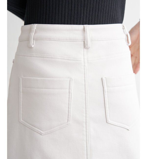 ikka「ボンディングロングスカート」|スカート|