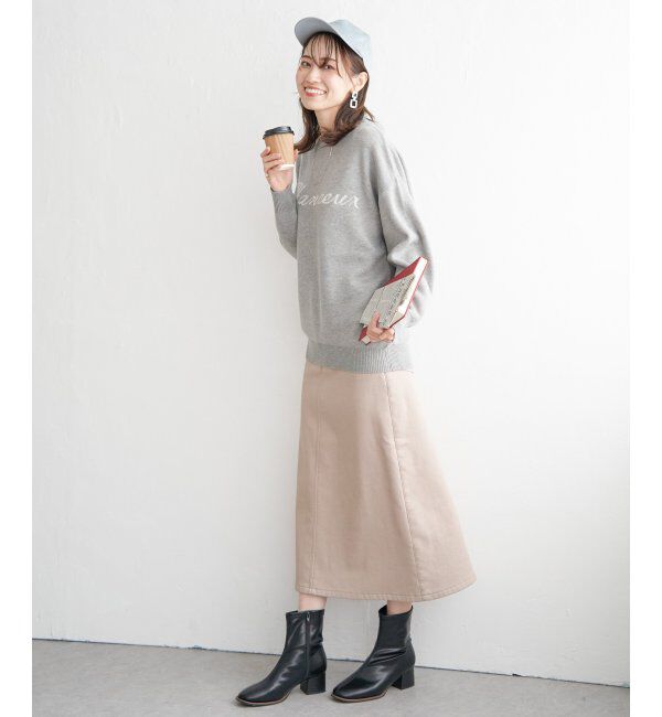 ikka「ボンディングロングスカート」|スカート|