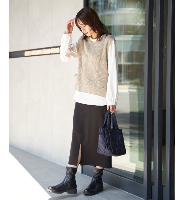 ikka「ブラウスニットベストアンサンブル」|ニット・セーター|