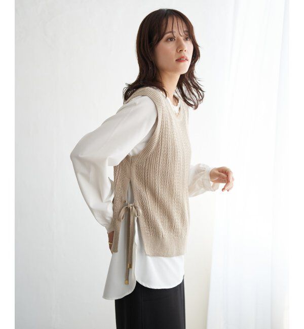 ikka「ブラウスニットベストアンサンブル」|ニット・セーター|