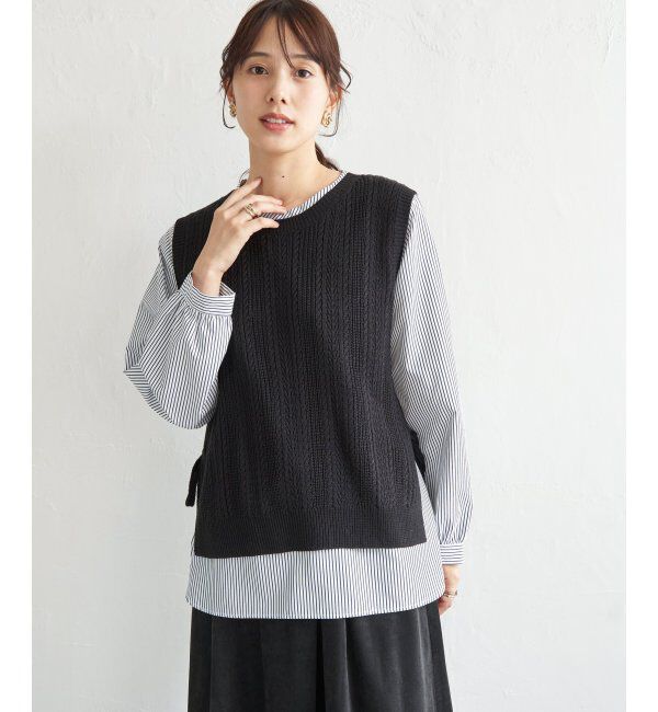 ikka「ブラウスニットベストアンサンブル」|ニット・セーター|