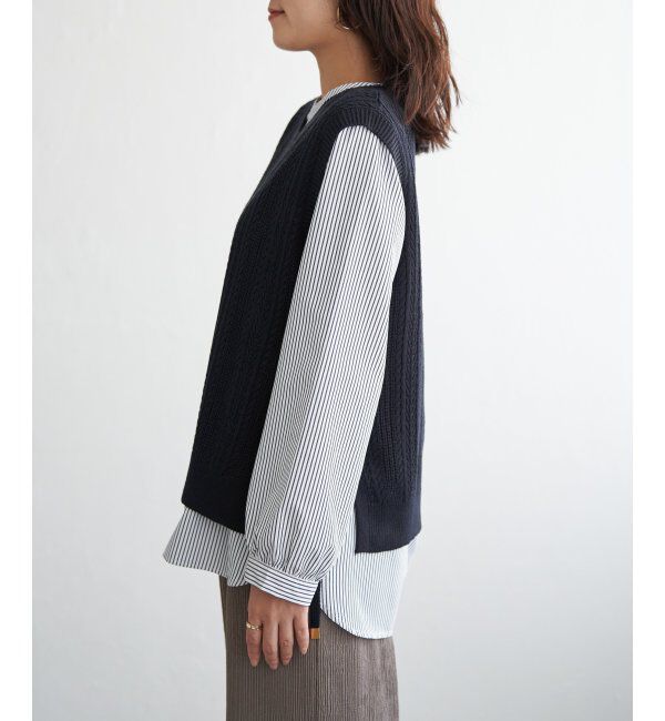 ikka「ブラウスニットベストアンサンブル」|ニット・セーター|