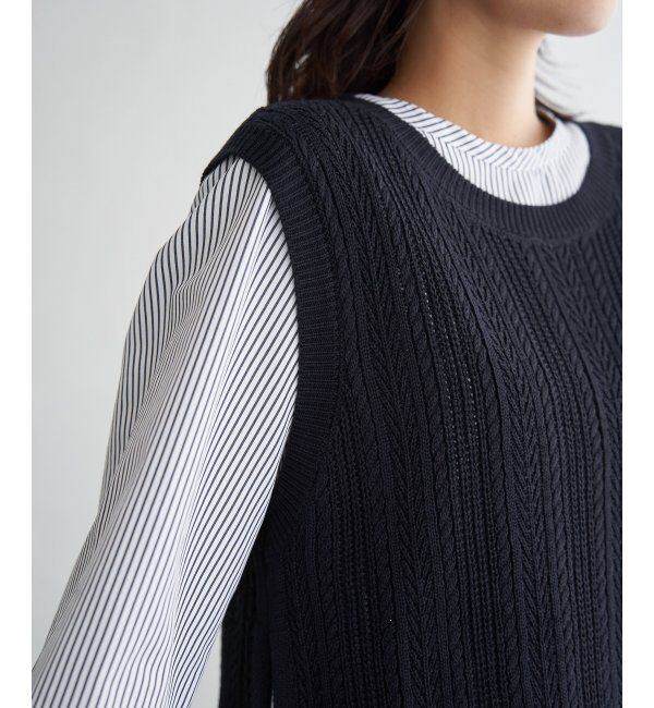 ikka「ブラウスニットベストアンサンブル」|ニット・セーター|