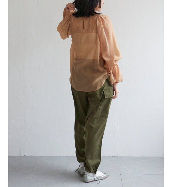 VENCE share style「ポプリンライン入りカーゴパンツ」|デニム|