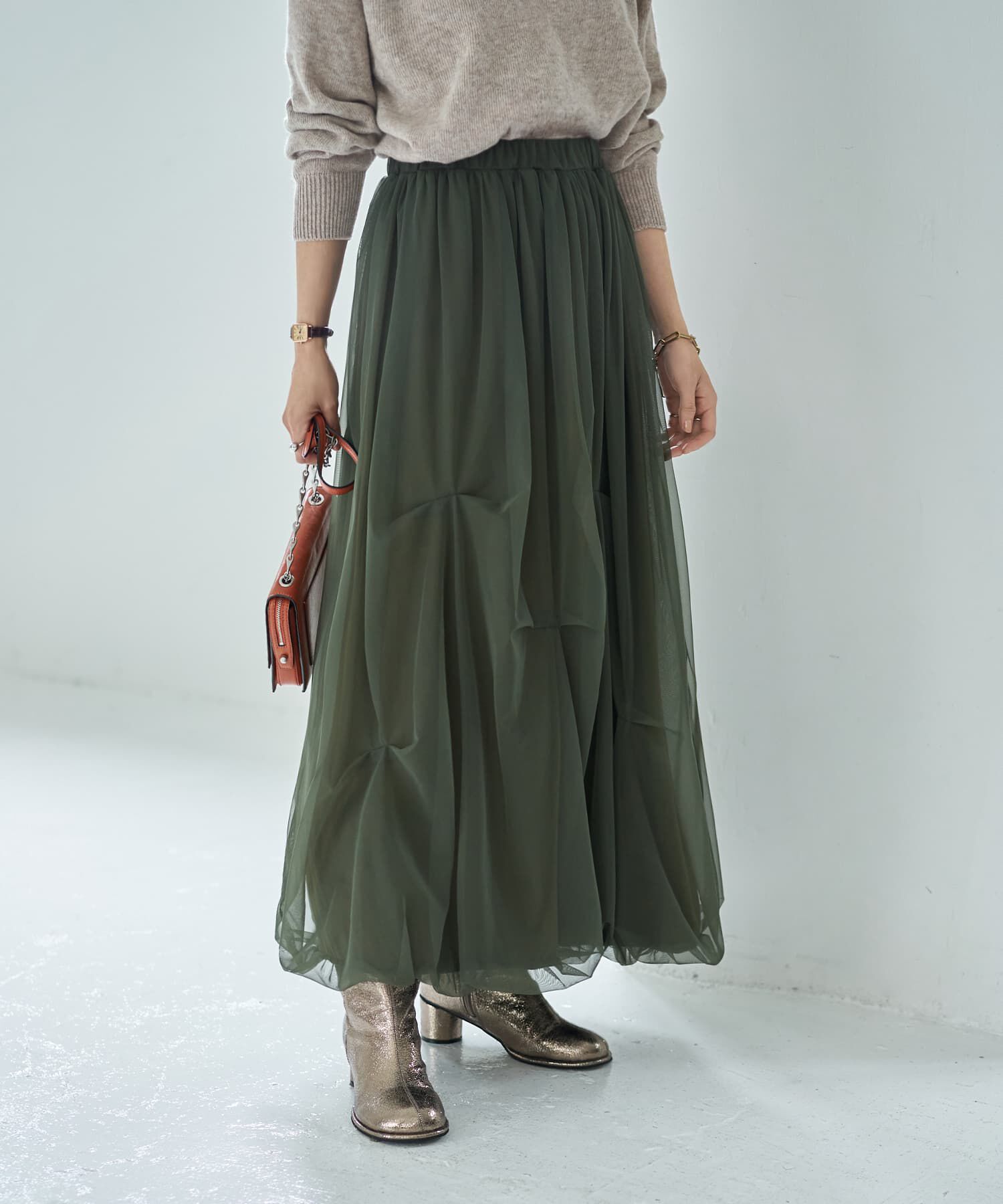 STYLE DELI「【LUXE】タックチュールバルーンスカート」|スカート|