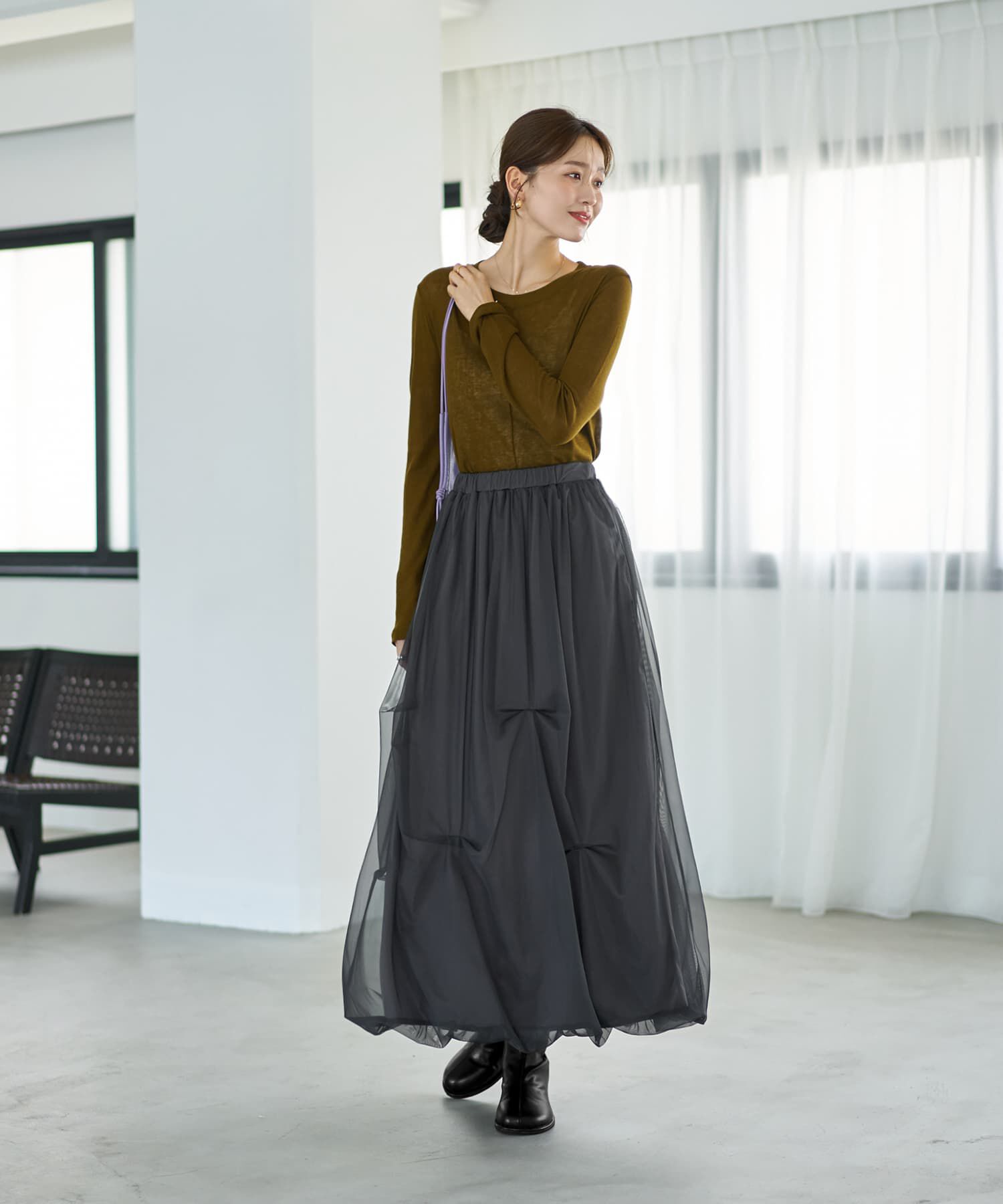 STYLE DELI「【LUXE】タックチュールバルーンスカート」|スカート|