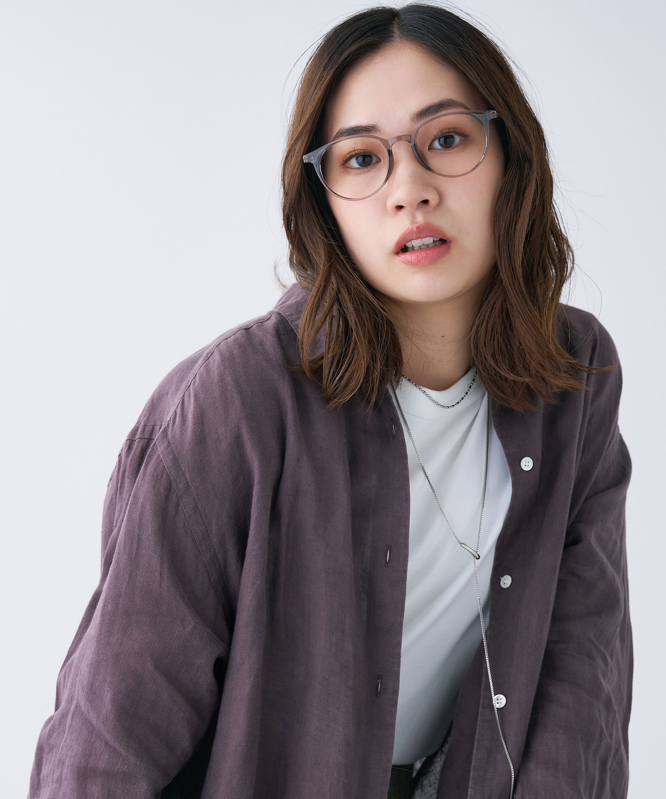  「ボストン型 メガネ 軽量 クリア 黒縁 レンズ交換券付 GO」|メガネ|