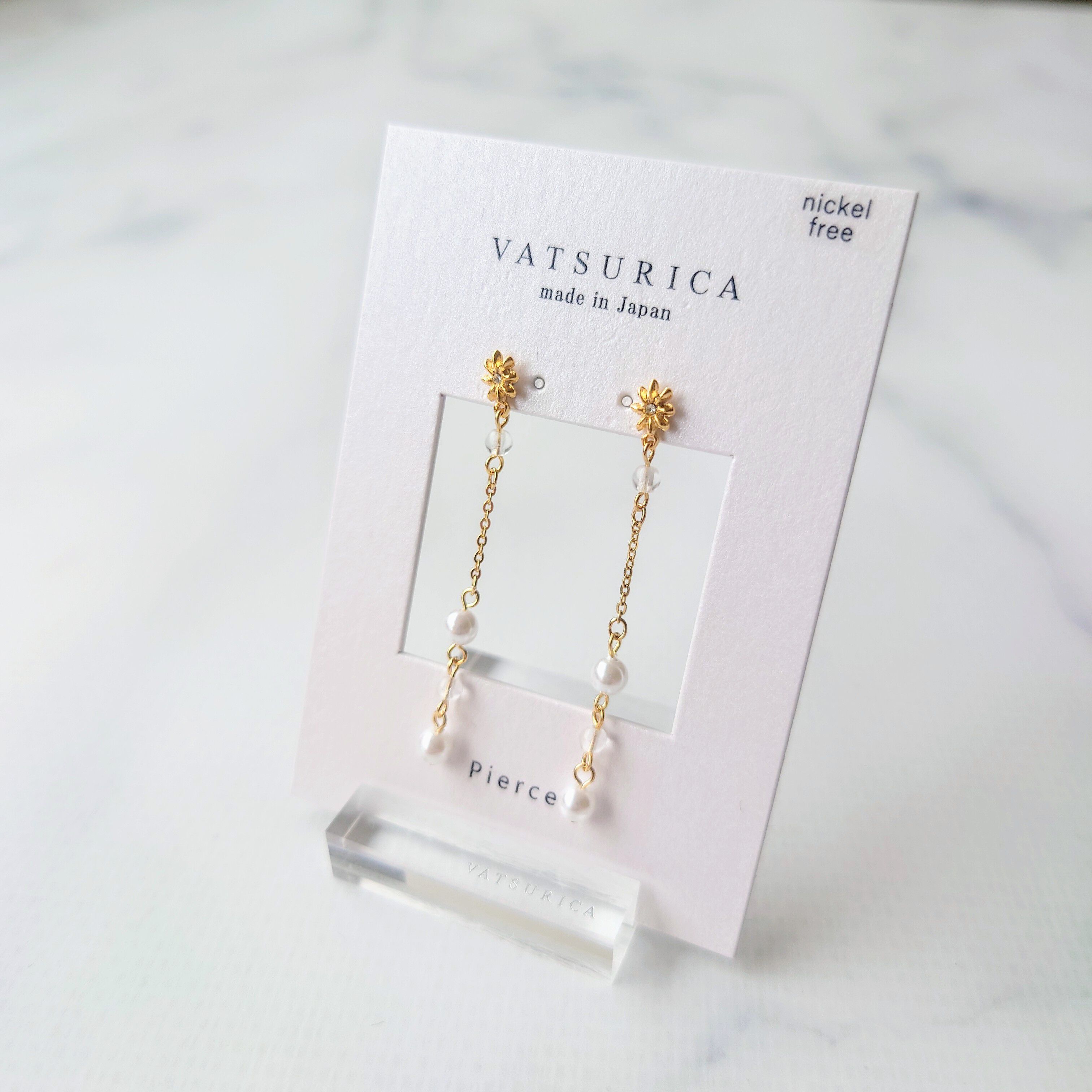 MARQUISE「フラワーパールピアス」|ピアス|