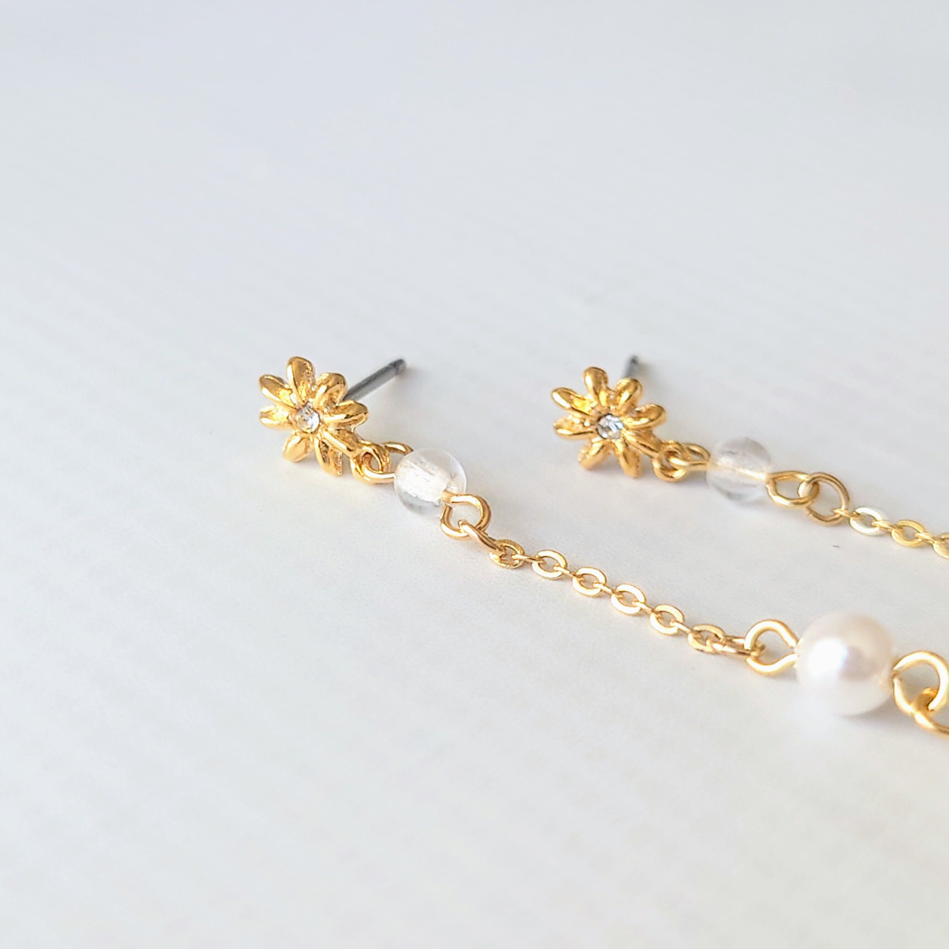 MARQUISE「フラワーパールピアス」|ピアス|