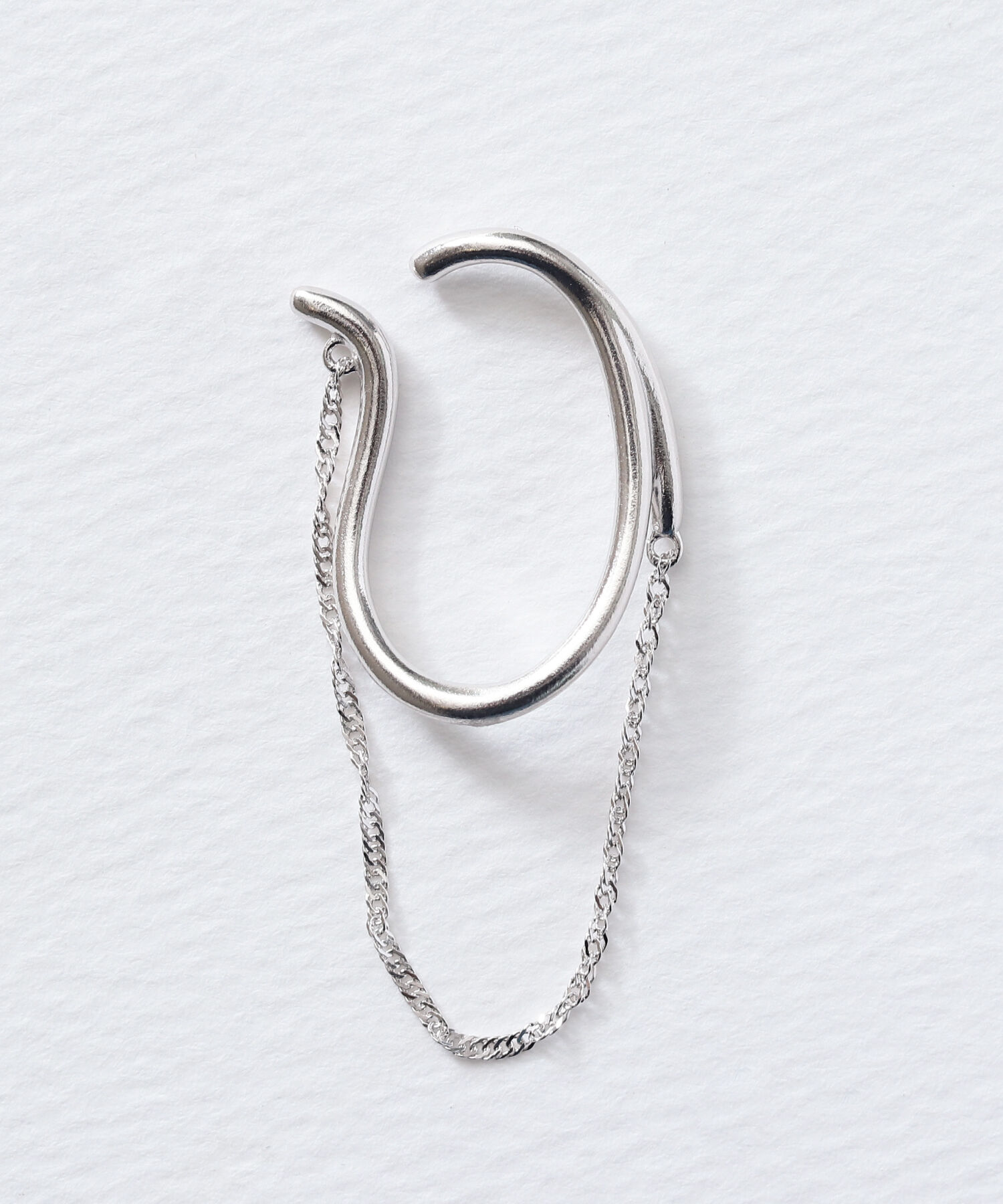  「silver925 ロングスクリューチェーン イヤーカフ（ニッケルフリー）」|イヤーカフ|