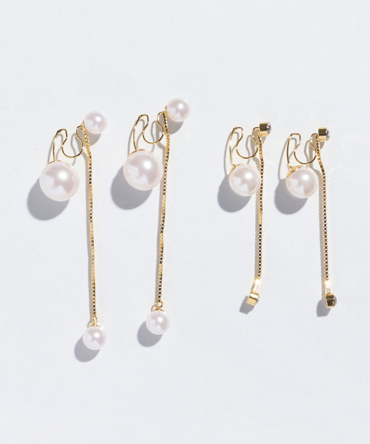 Phoebe「ロングバックモチーフイヤリング　パール」|イヤリング|