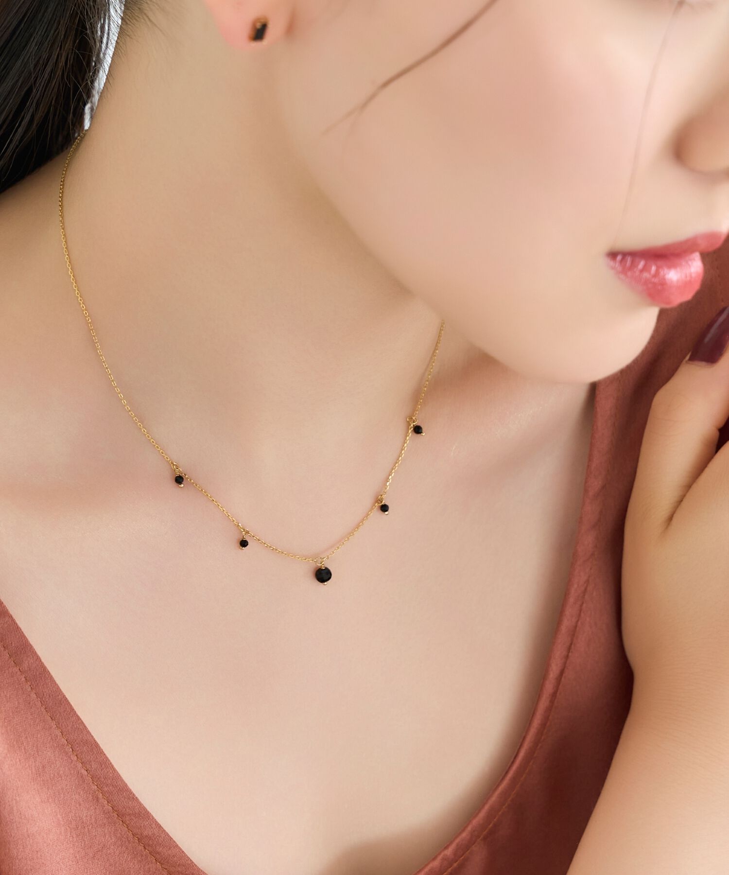 Phoebe「カラージェムステーションワンポイントネックレス/天然石」|ネックレス|