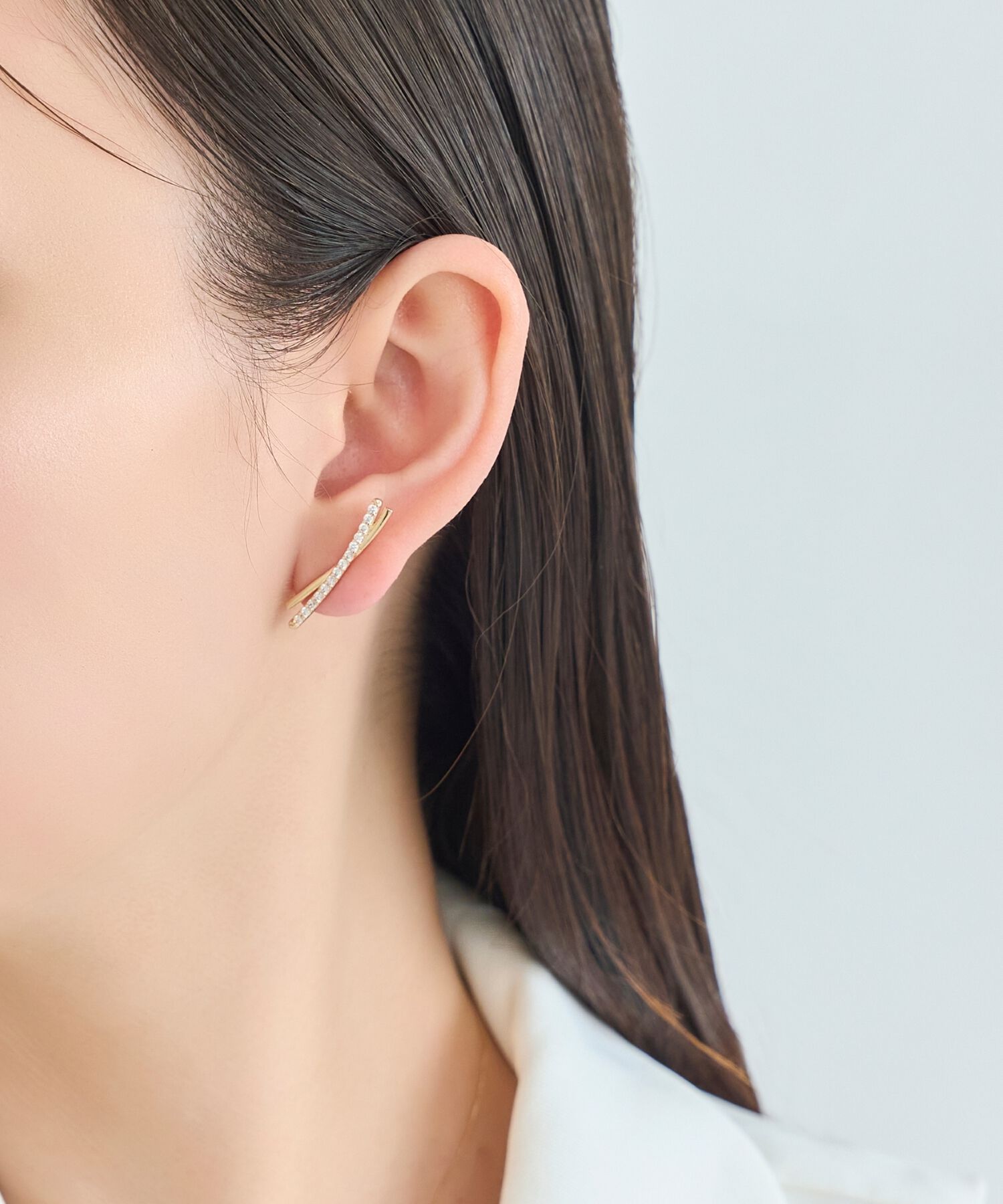 Phoebe「2wayクロッシングリュクスピアス&イヤリング(片耳)」|ピアス|