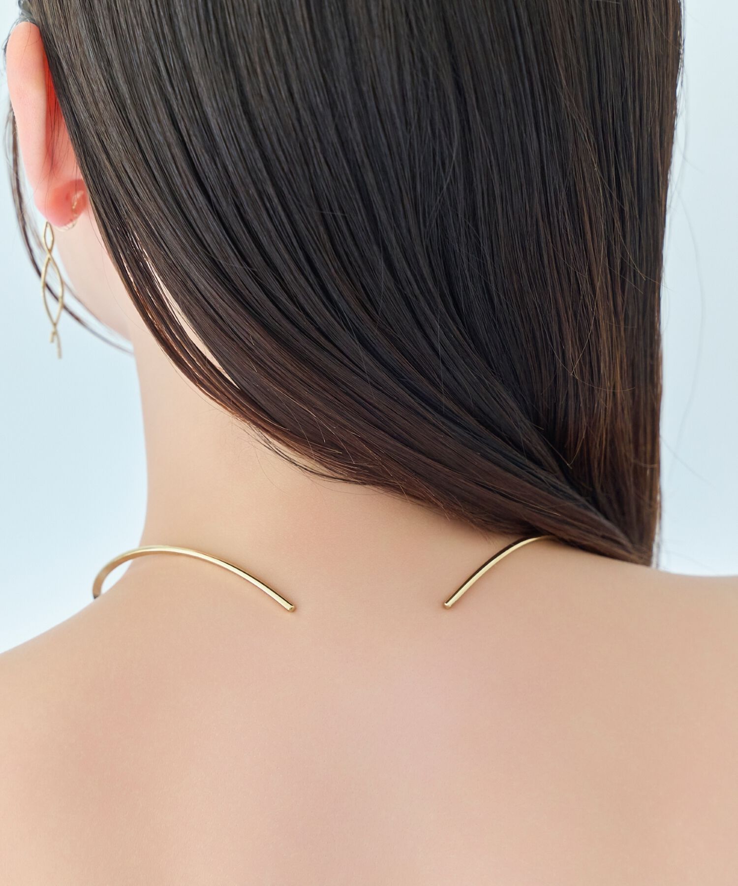 Phoebe「ルーセントラインチョーカー　ゴールド/ネックレス/ネックカフ/40cm」|ネックレス|