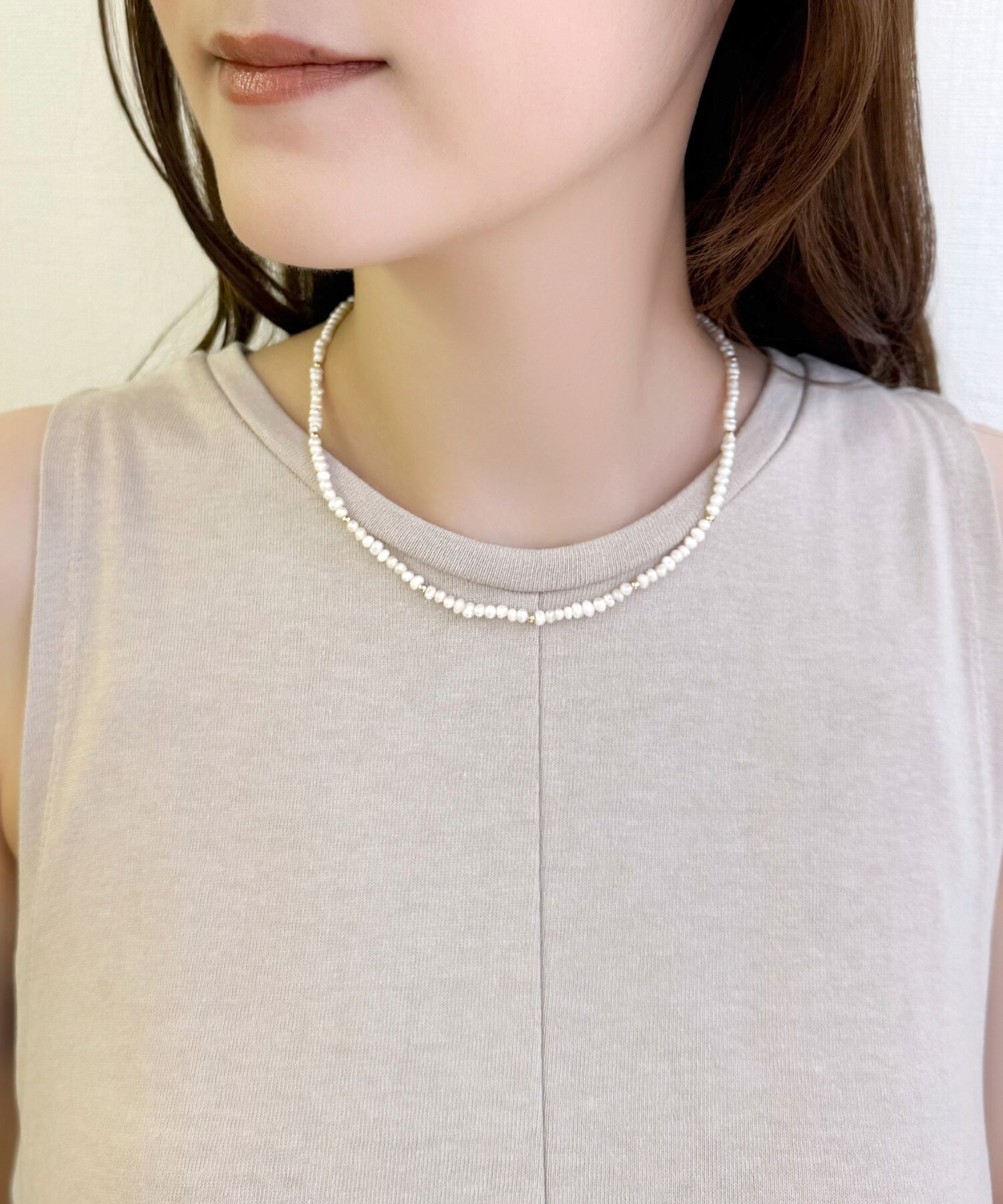 Phoebe「フレッシュウォーターパールチョーカーネックレス/連パール/淡水パール/39cm～50cm」|ネックレス|