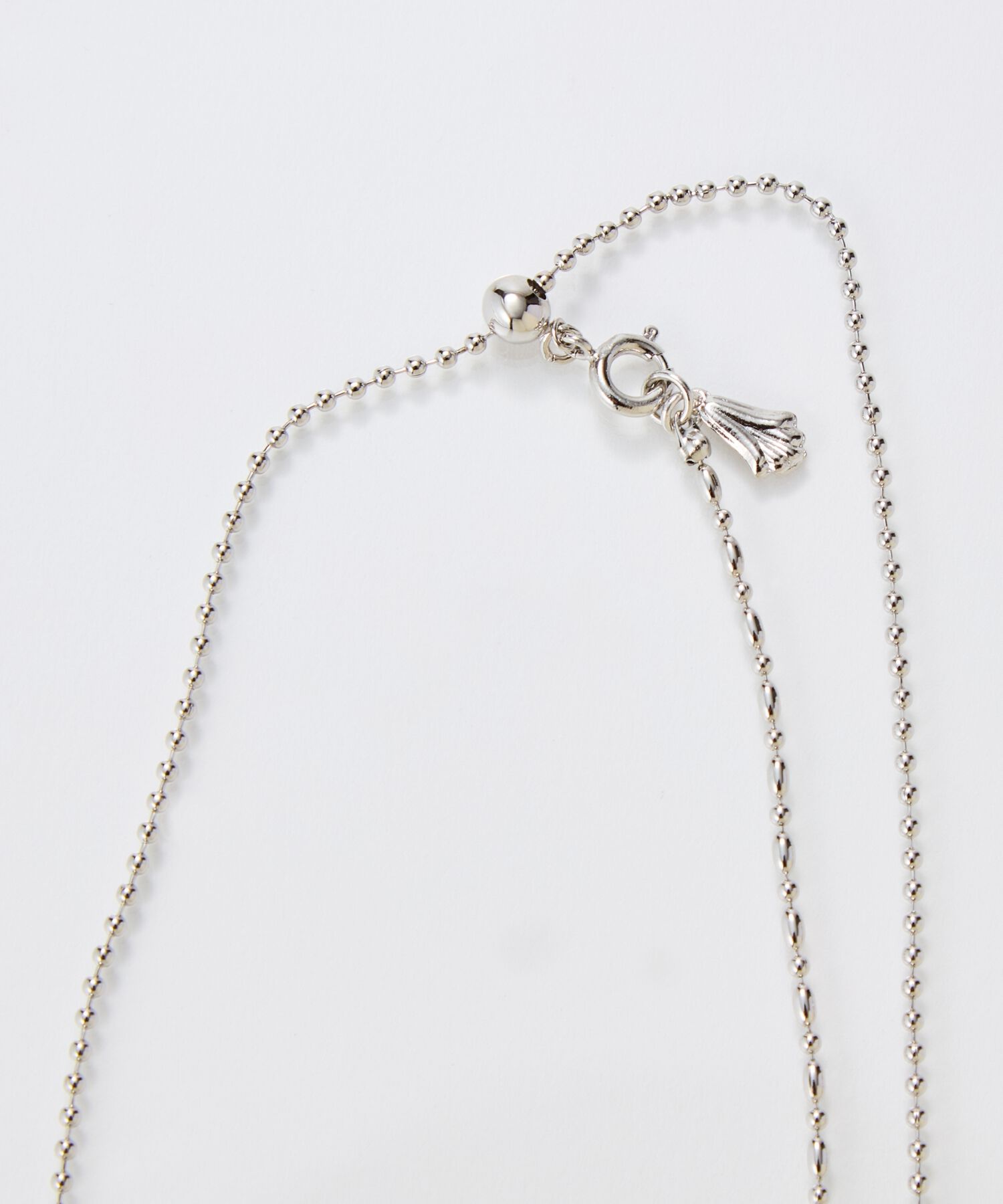  「【金属アレルギー対応】Y字マルチwayロングチェーンネックレス　シルバー」|ネックレス|