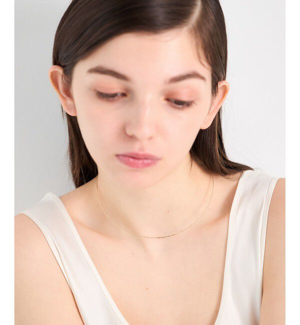 ete「[フロート] K10YG チューブ ワイヤー チョーカー」|ネックレス|