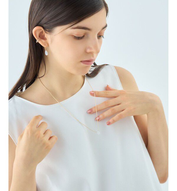 ete「【先行予約】[スウィングドロップ] ナチュラルストーン コード ネックレス」|ネックレス|