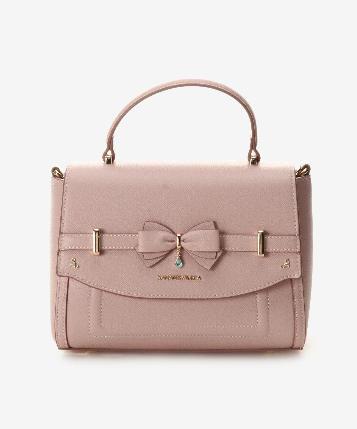 Samantha Vega「アクセントリボンショルダーバッグ」|ショルダー・メッセンジャー|ﾋﾟﾝｸﾍﾞｰｼﾞｭ