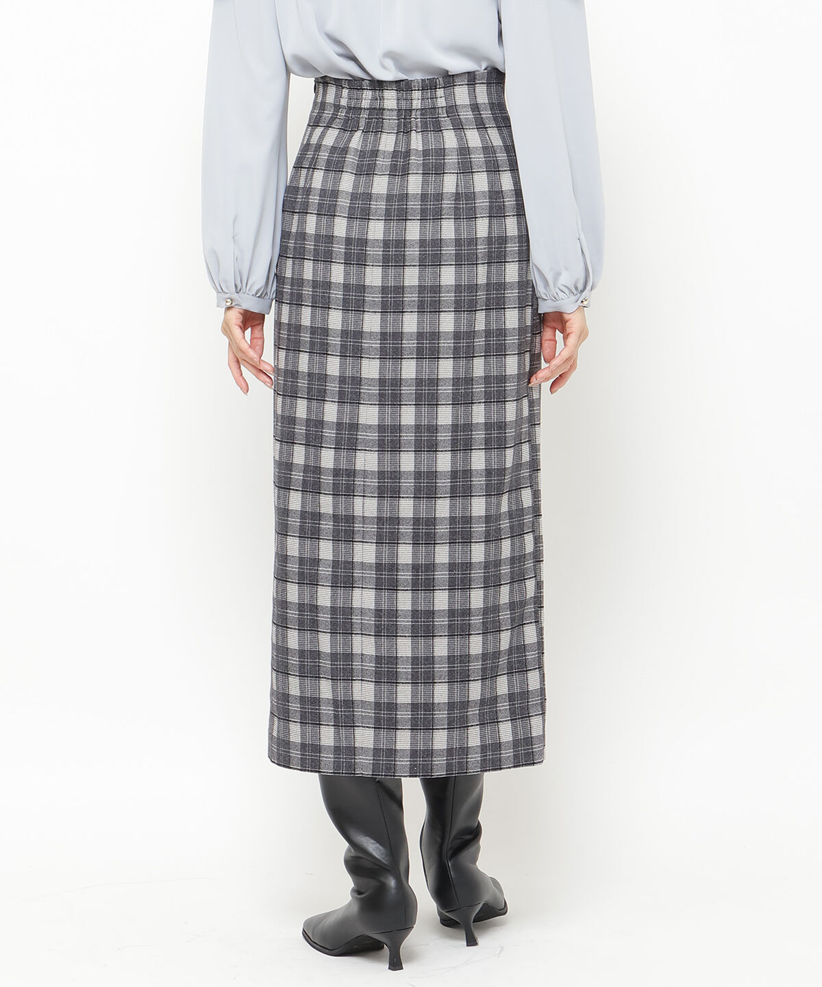 アンドクチュール「スカラップスリットタイトスカート」|タイト|