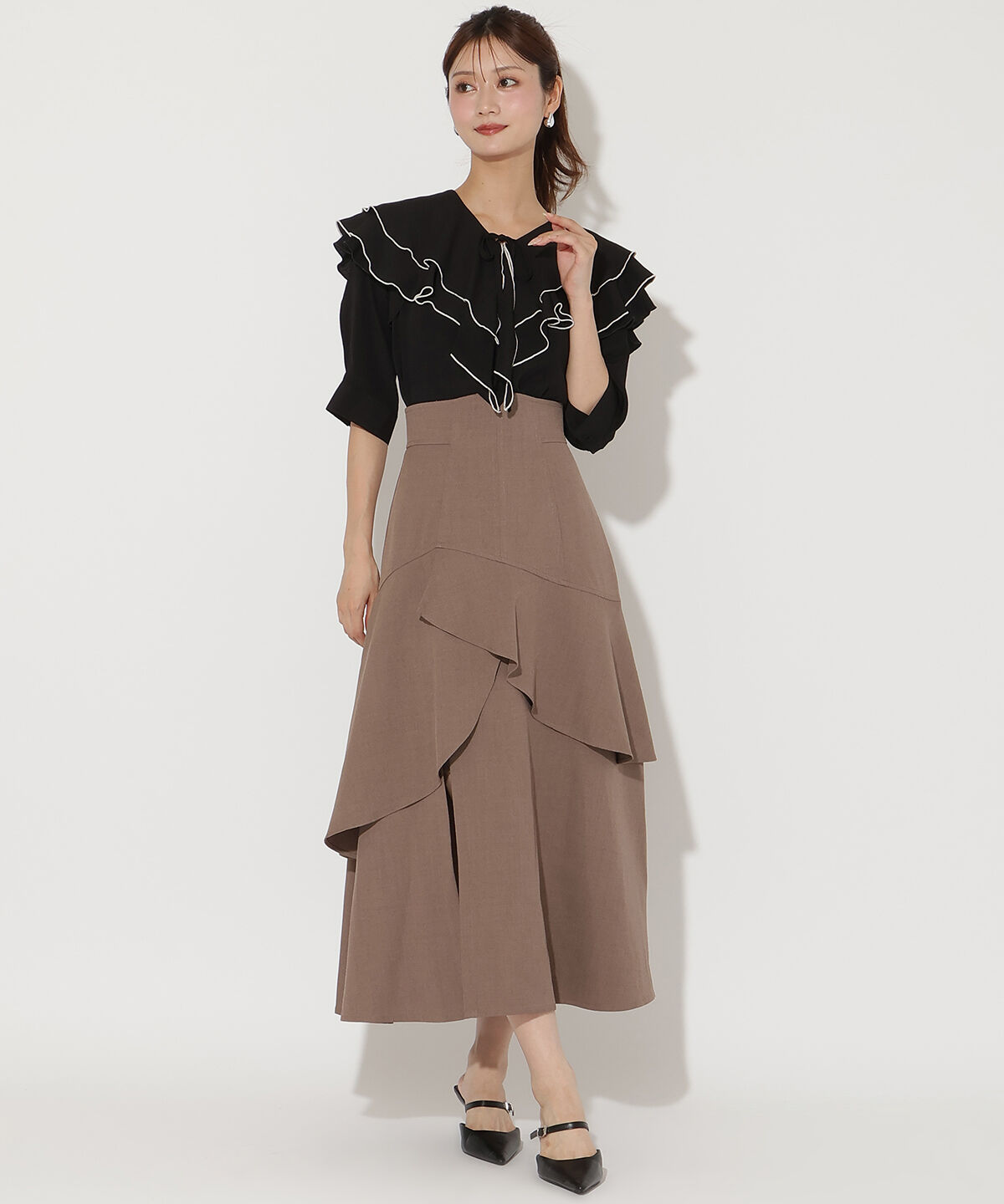 アンドクチュール「インナーミニティアードスカート」|フレア|