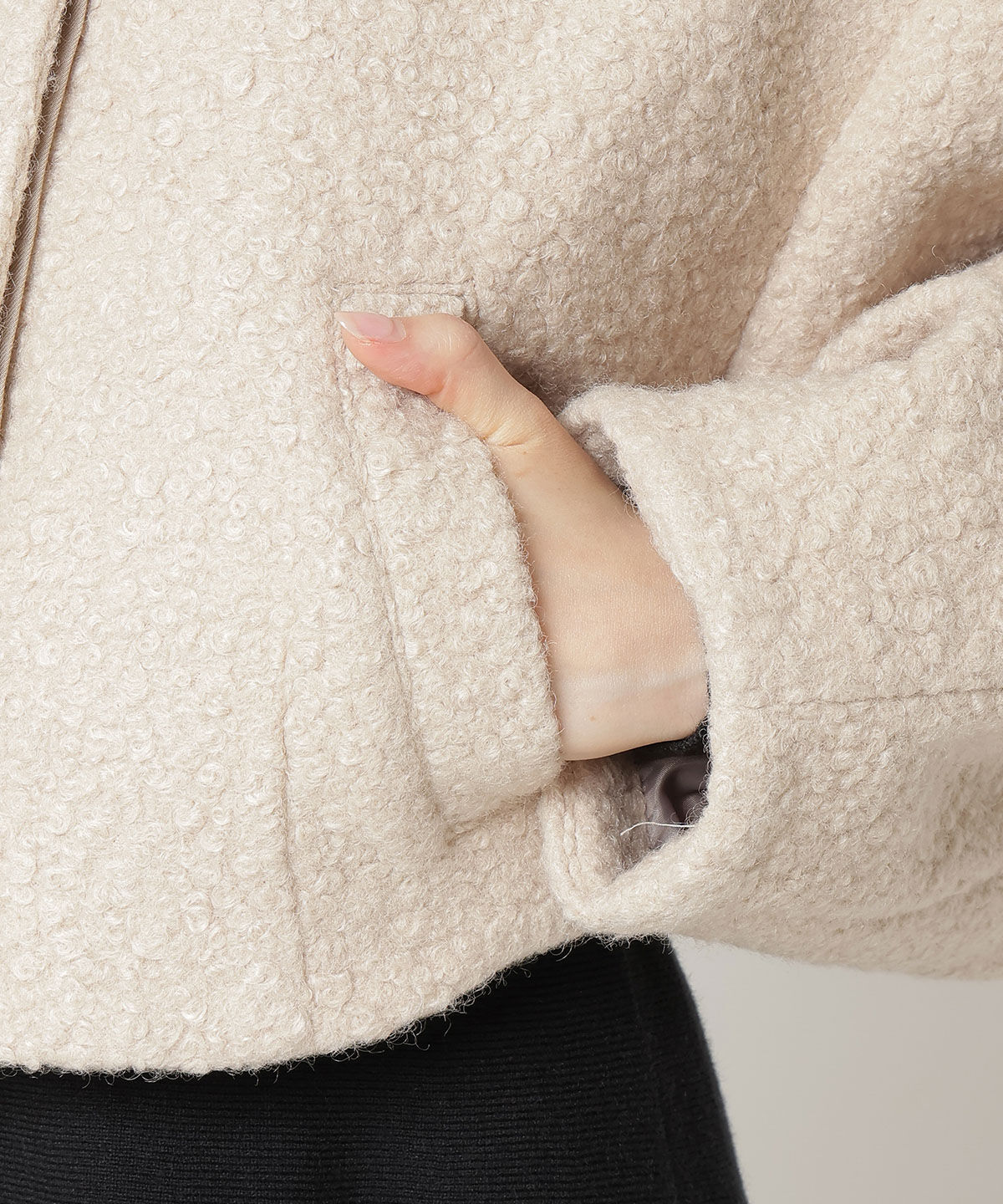 REDYAZEL「ブークレショートコート」|ステンカラーコート|