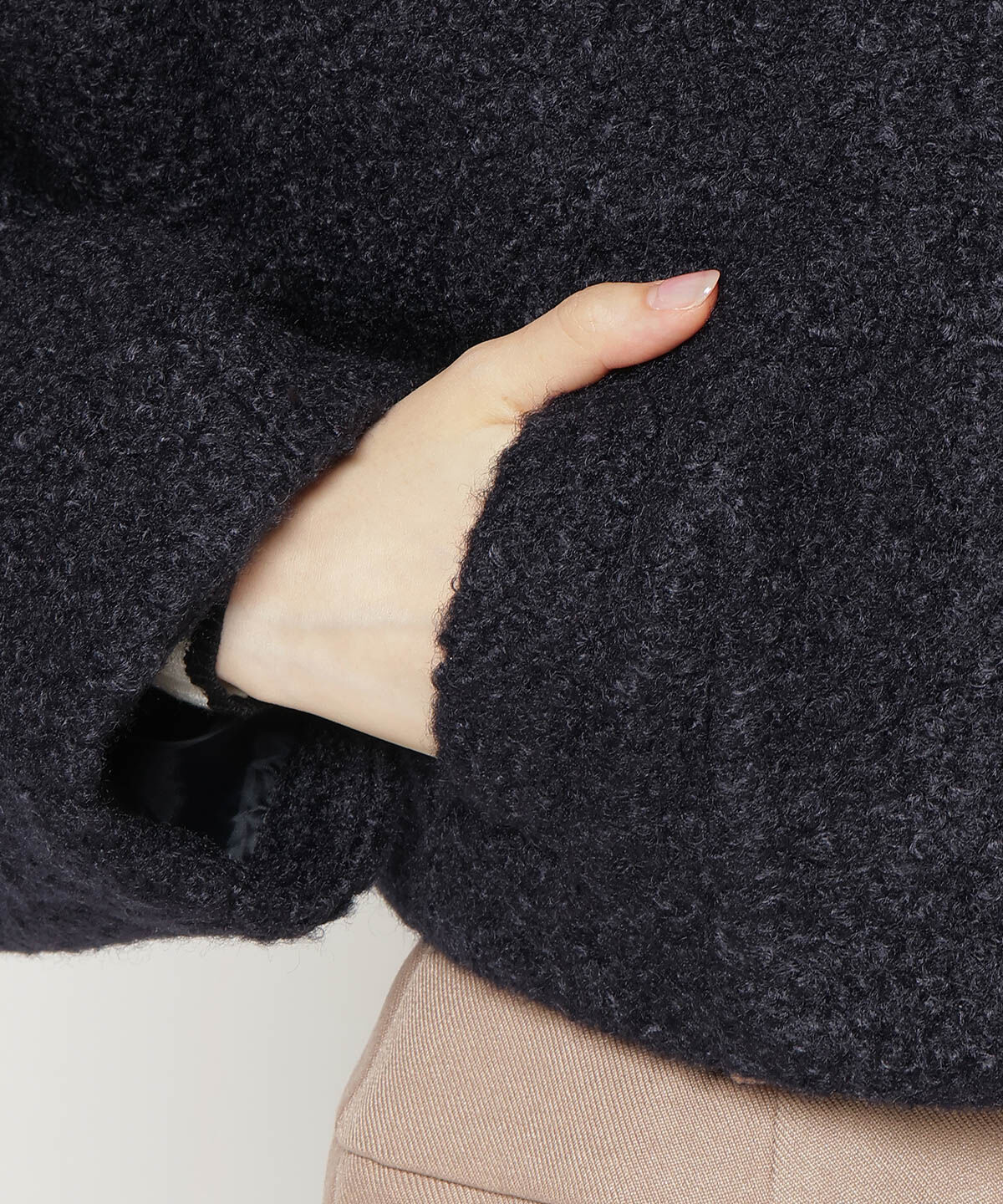 REDYAZEL「ブークレショートコート」|ステンカラーコート|