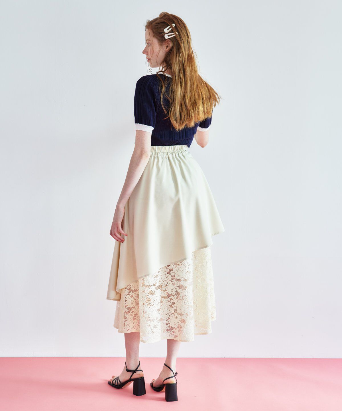 REDYAZEL「レースドッキングスカート」|フレア|