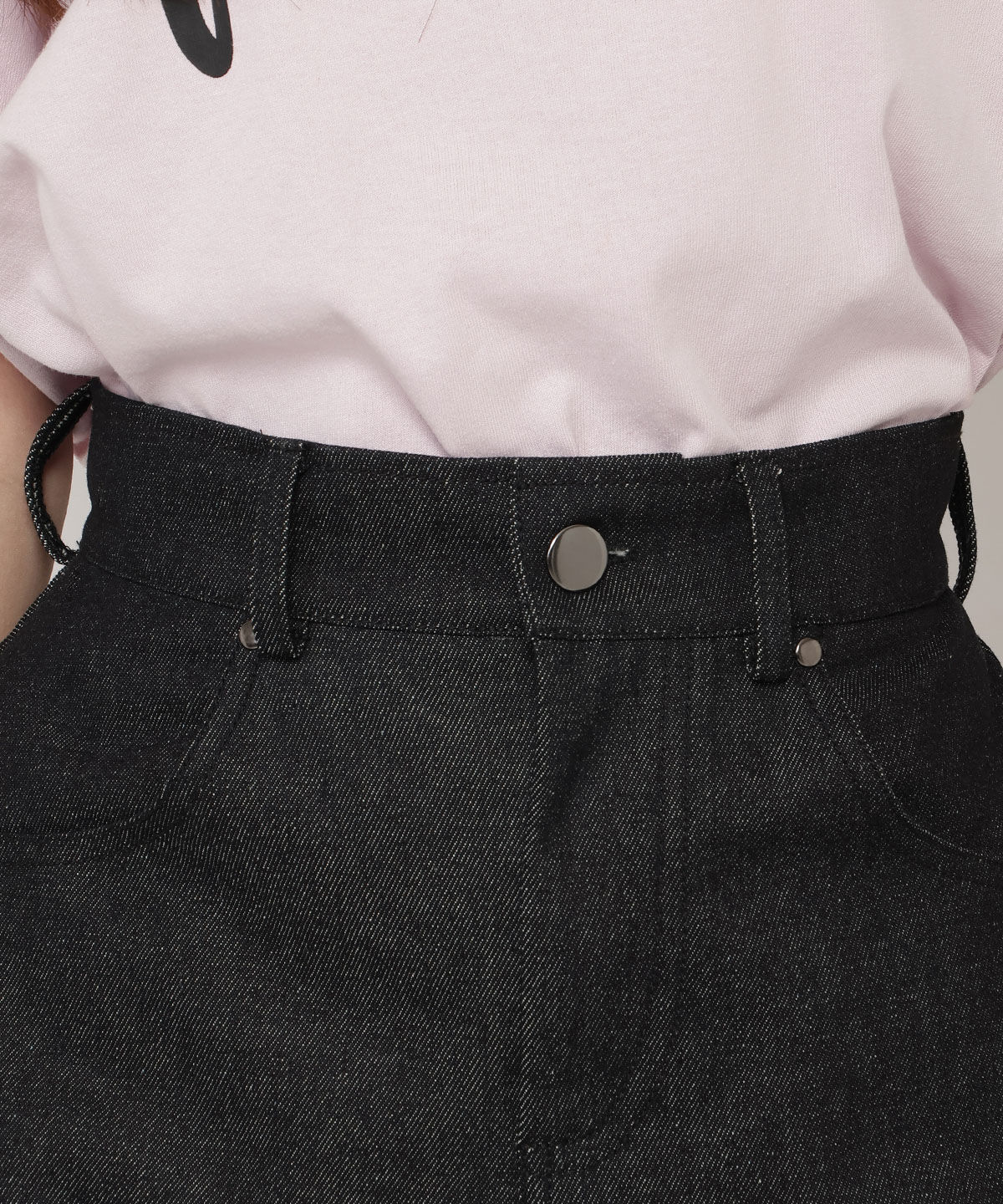 REDYAZEL「デニムライクAラインミニスカート」|スカート|