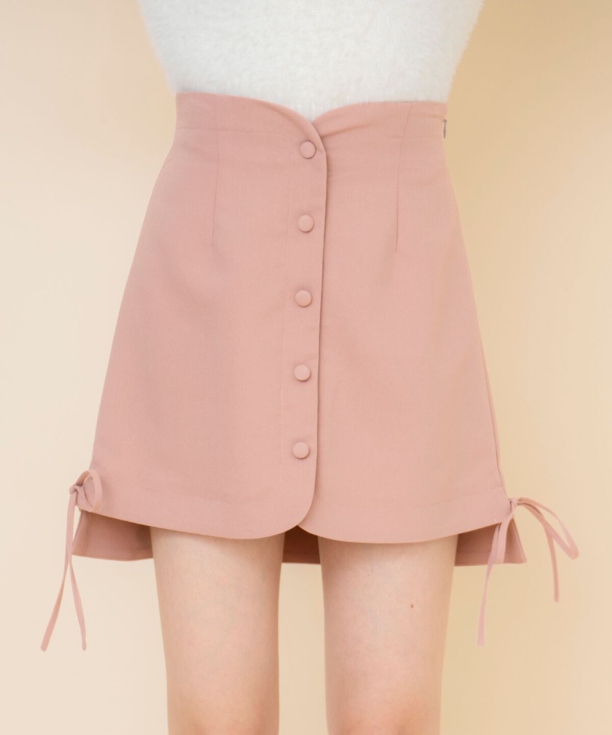 REDYAZEL「フロントボタンミニスカート」|台形|