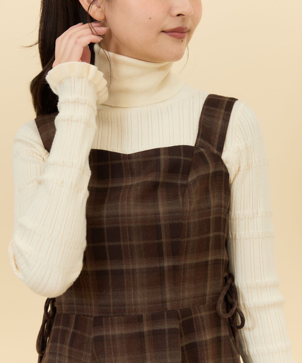 REDYAZEL「チェックサイドダブルリボンワンピース」|ワンピース|