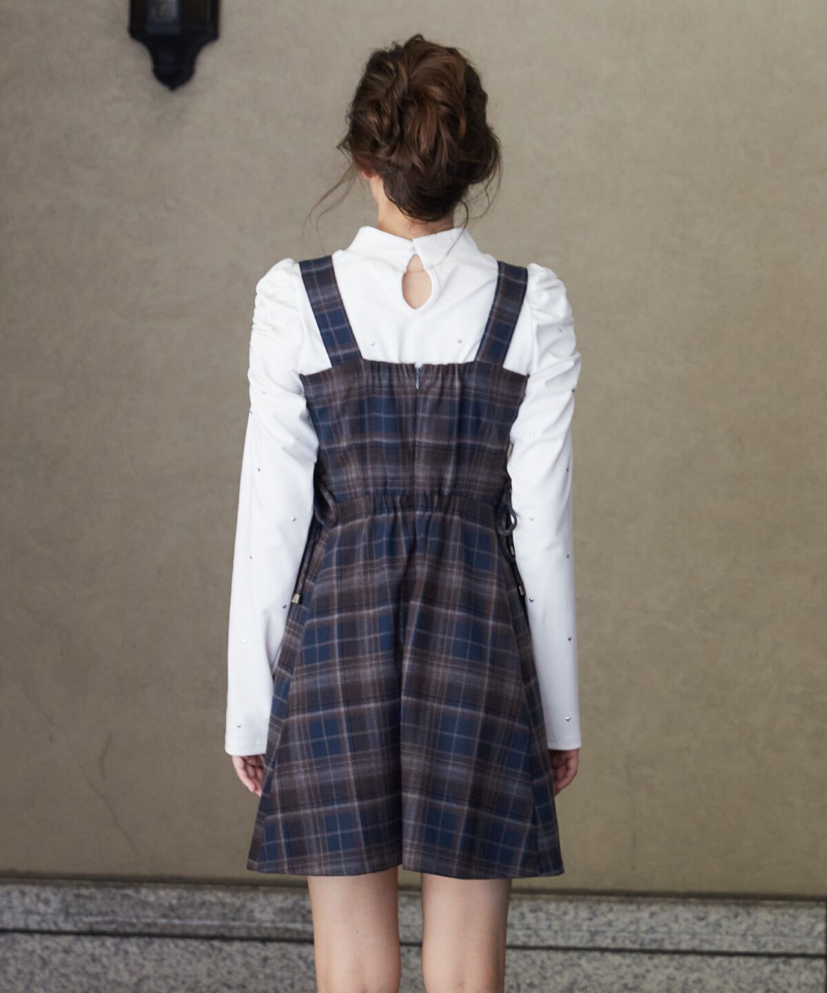 REDYAZEL「チェックサイドダブルリボンワンピース」|ワンピース|