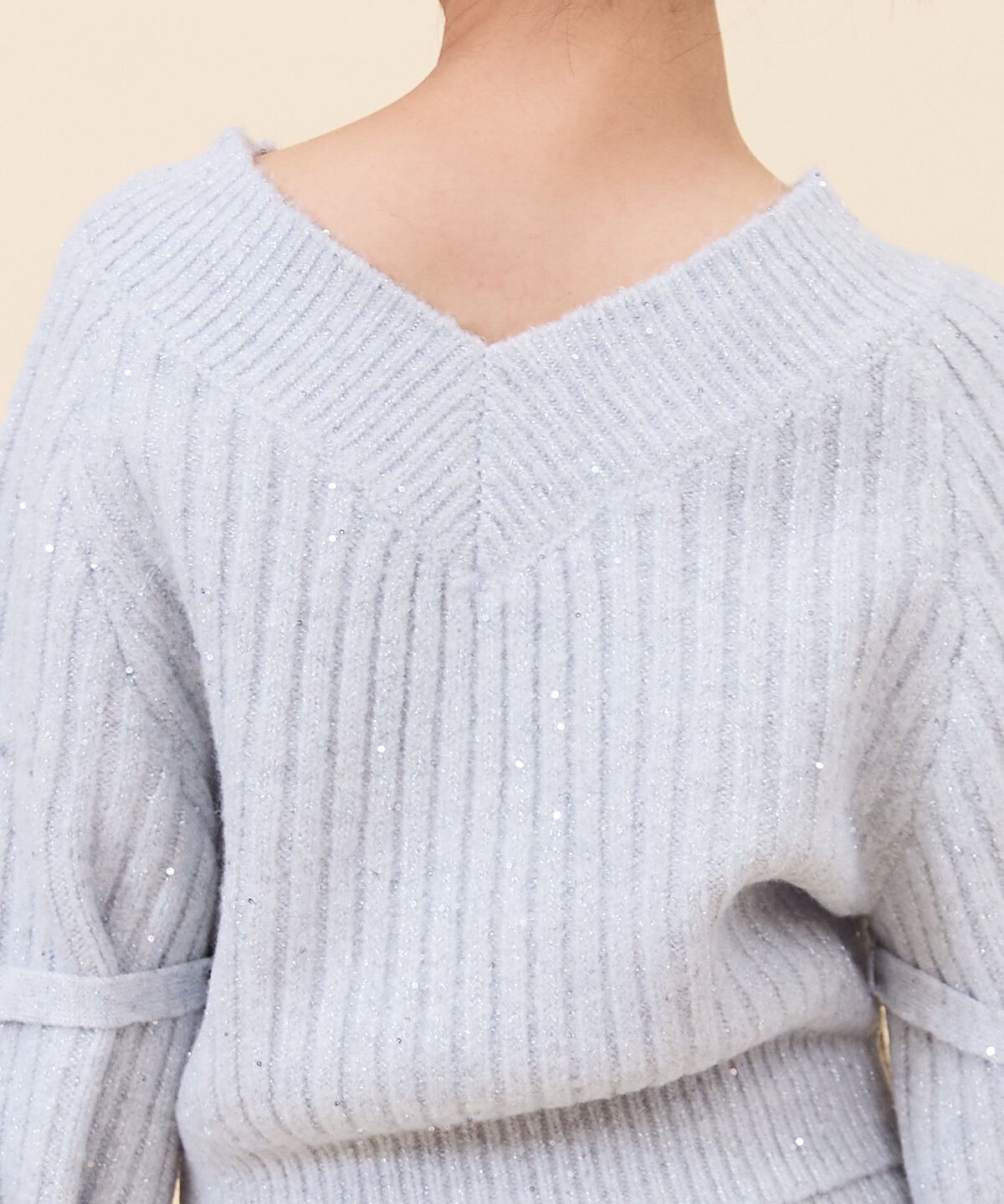 REDYAZEL「ラメスパンコールダブルリボンニット」|ニット・セーター|