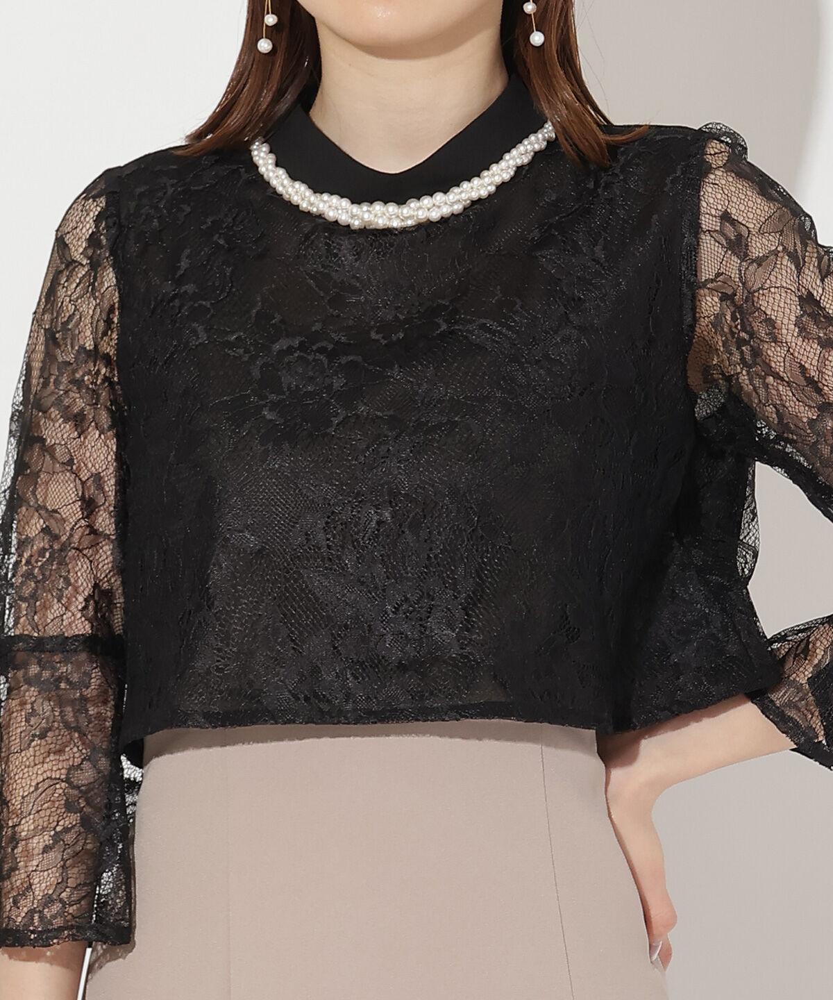 WILLSELECTION「配色レースレイヤードマーメイドワンピース」|ドレス|