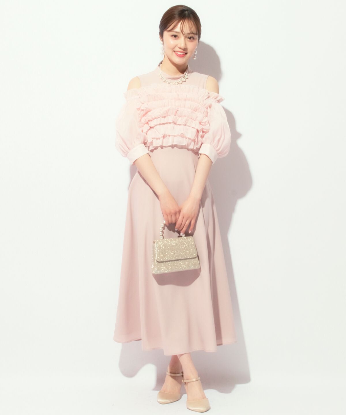 WILLSELECTION「オフショル袖ボリュームドレス」|ドレス|