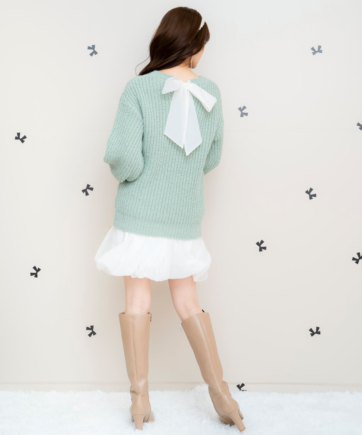 WILLSELECTION「ニットプルオーバー&times;バルーンスカートセット」|ワンピース|