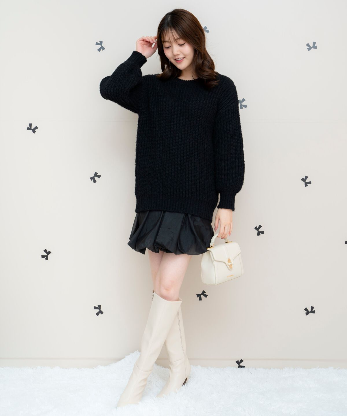 WILLSELECTION「ニットプルオーバー&times;バルーンスカートセット」|ワンピース|