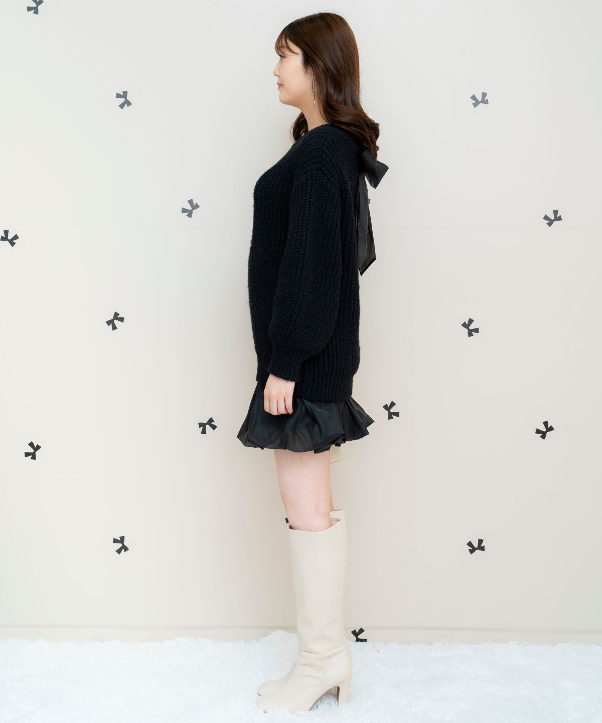 WILLSELECTION「ニットプルオーバー&times;バルーンスカートセット」|ワンピース|