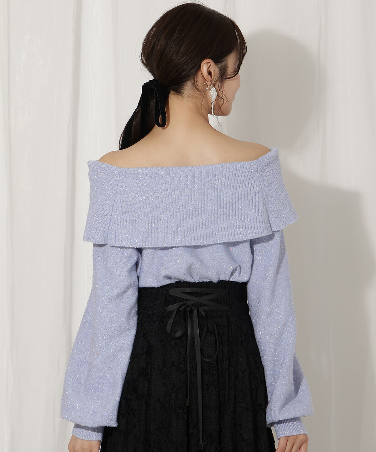 WILLSELECTION「ラメオフタートルニットプルオーバー」|ニット・セーター|