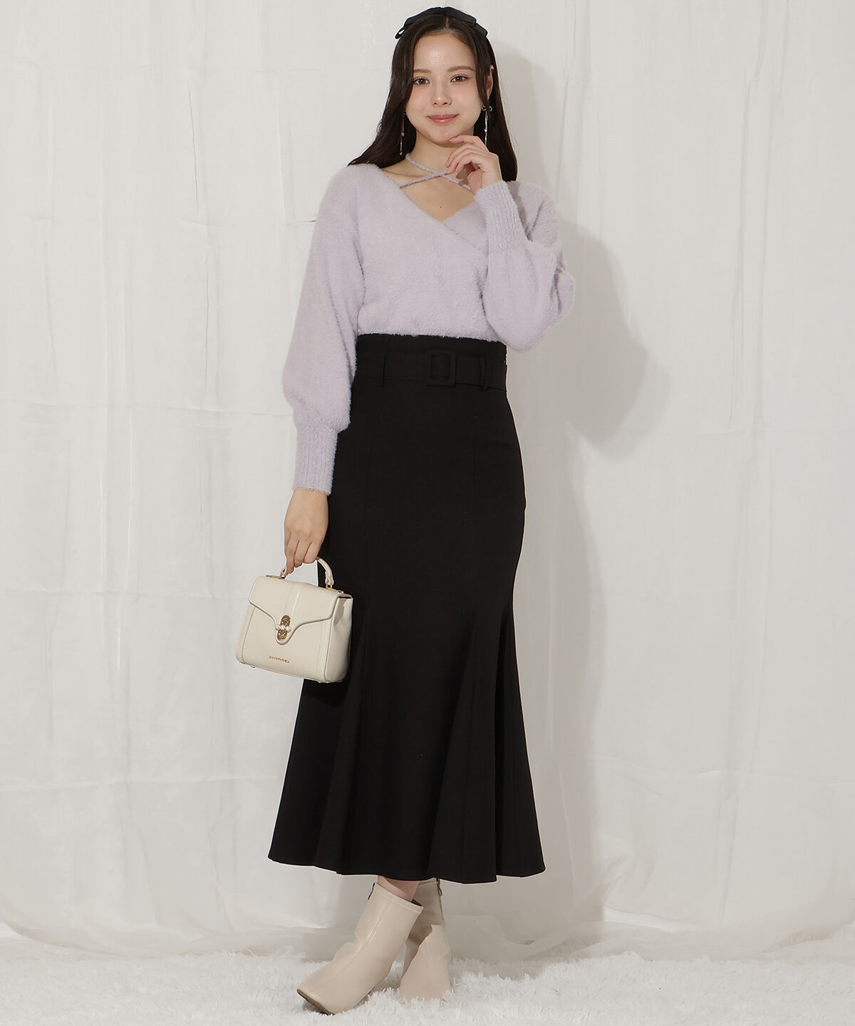 WILLSELECTION「ベルト付きハイウエストマーメイドスカート」|フレア|