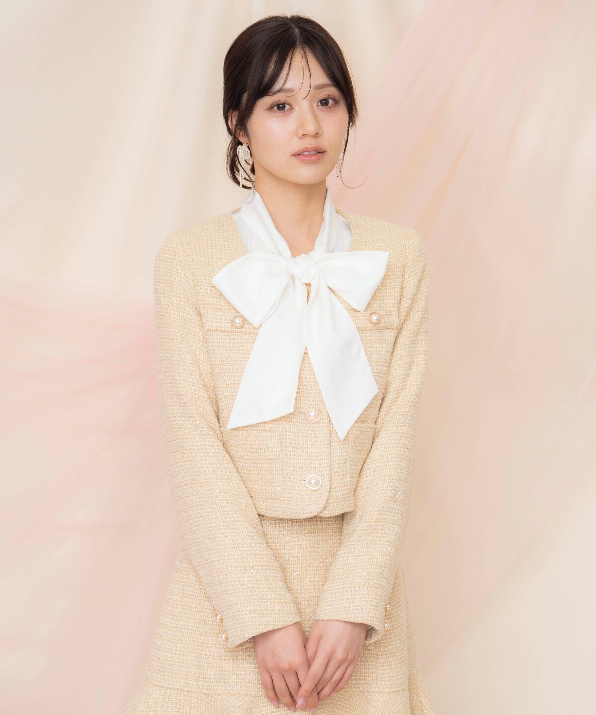 WILLSELECTION「ラメツイードノーカラージャケット」|ノーカラージャケット|