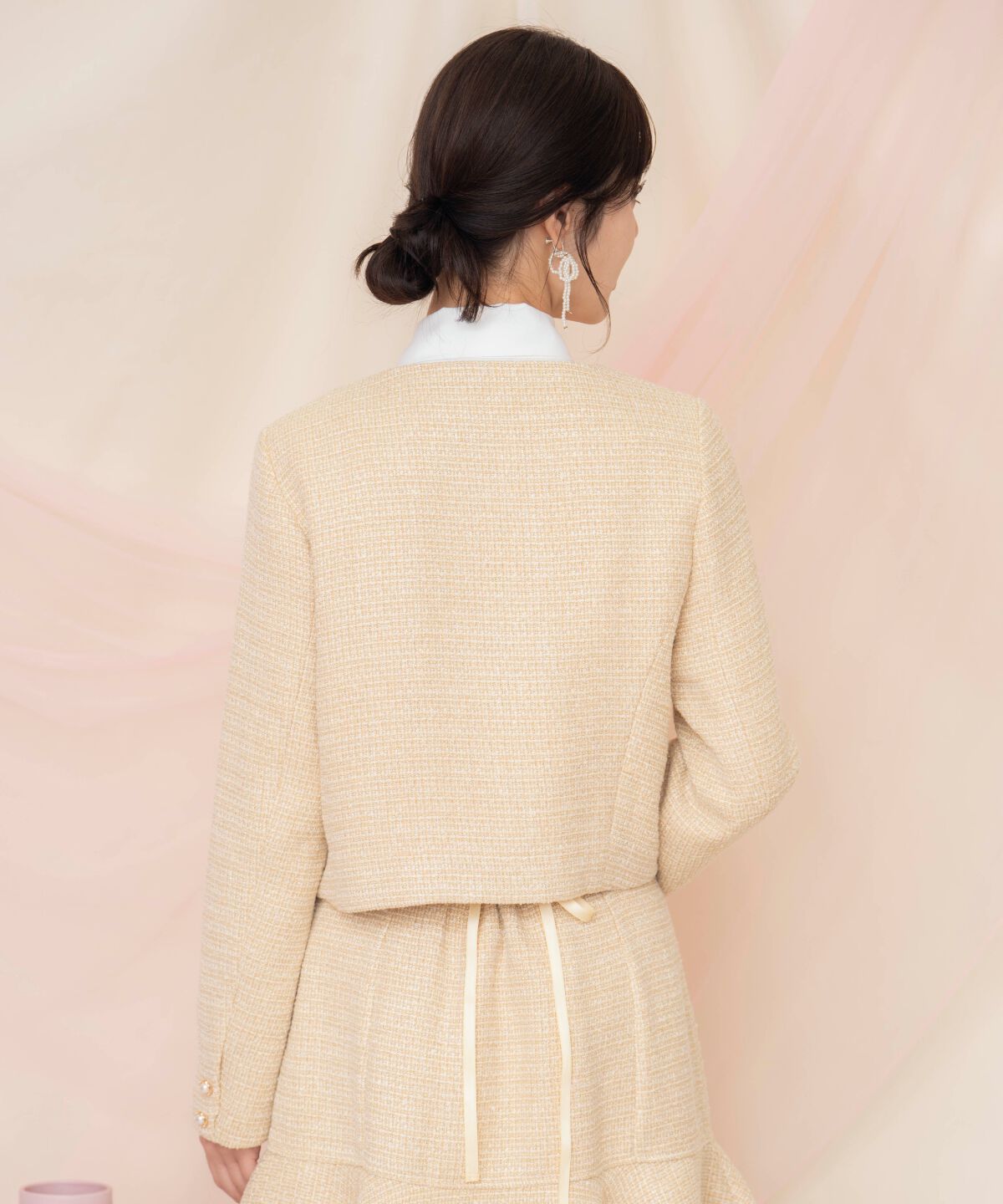 WILLSELECTION「ラメツイードノーカラージャケット」|ノーカラージャケット|