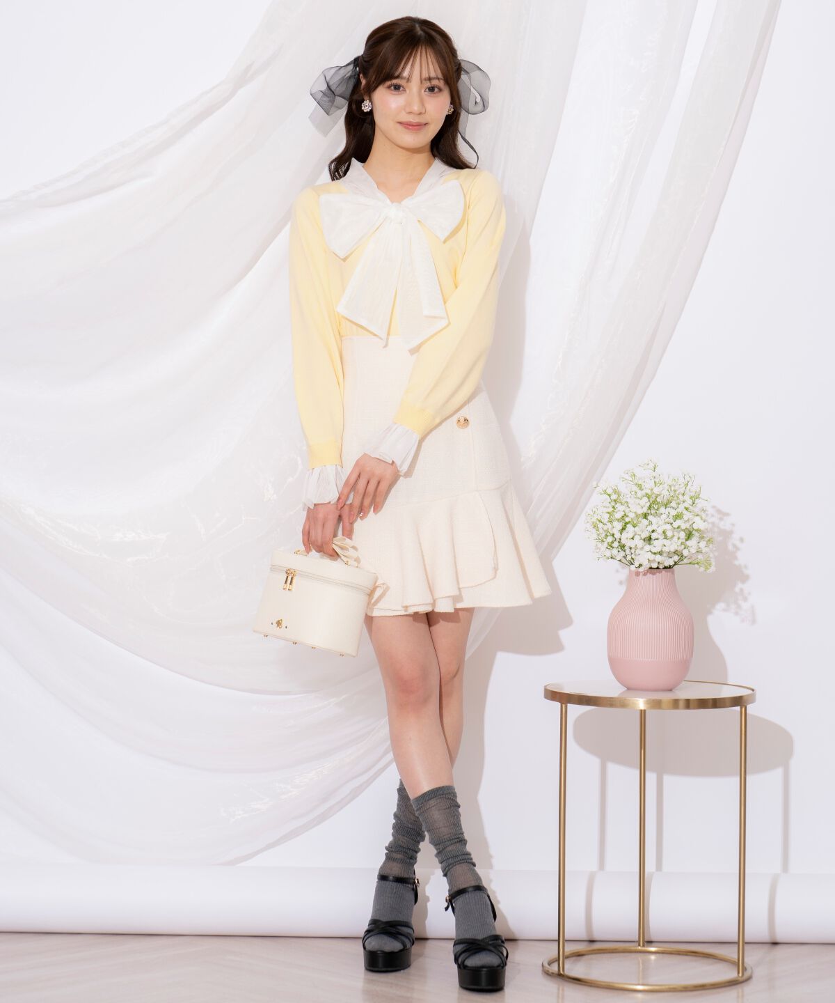 WILLSELECTION「レイヤード風ボウタイニット」|ニット・セーター|