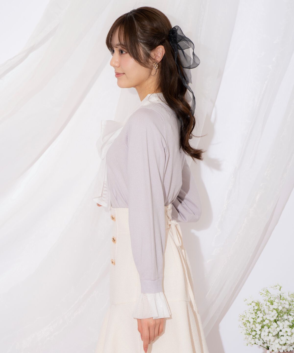 WILLSELECTION「レイヤード風ボウタイニット」|ニット・セーター|