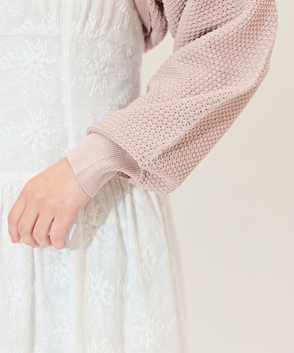 WILLSELECTION「ショート丈柄編みボレロ」|カーディガン|