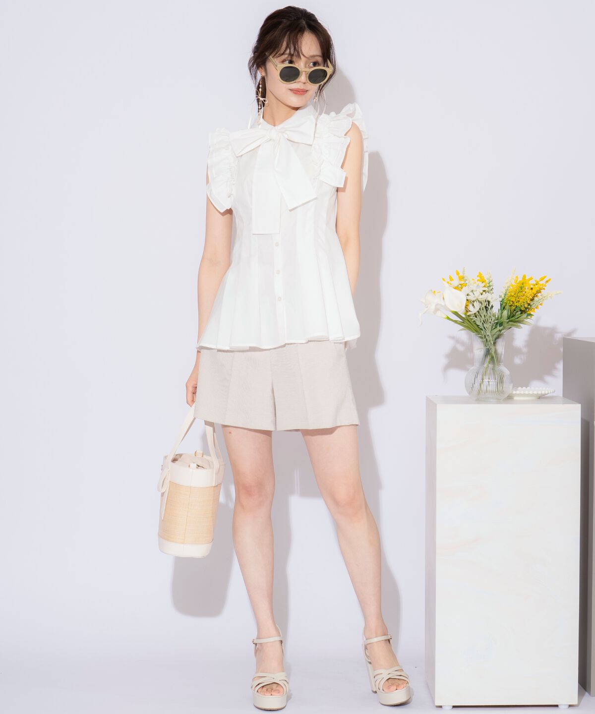 WILLSELECTION「タックデザインショートパンツ」|キュロット|