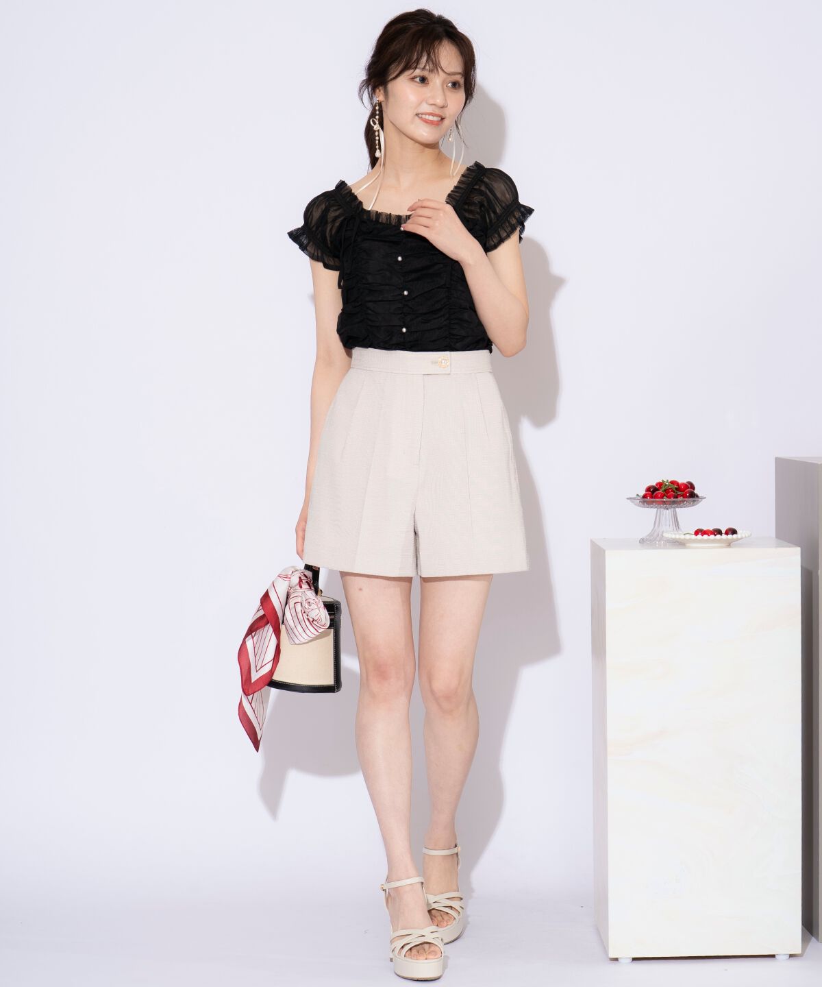 WILLSELECTION「タックデザインショートパンツ」|キュロット|