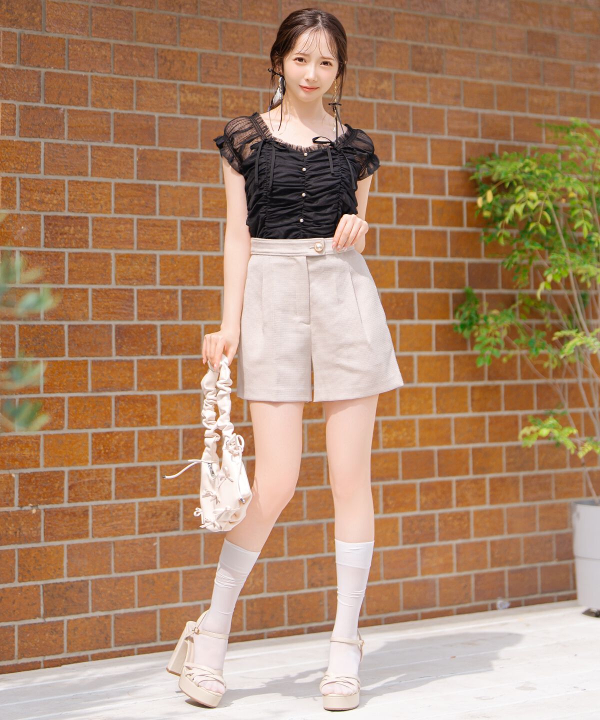 WILLSELECTION「タックデザインショートパンツ」|キュロット|