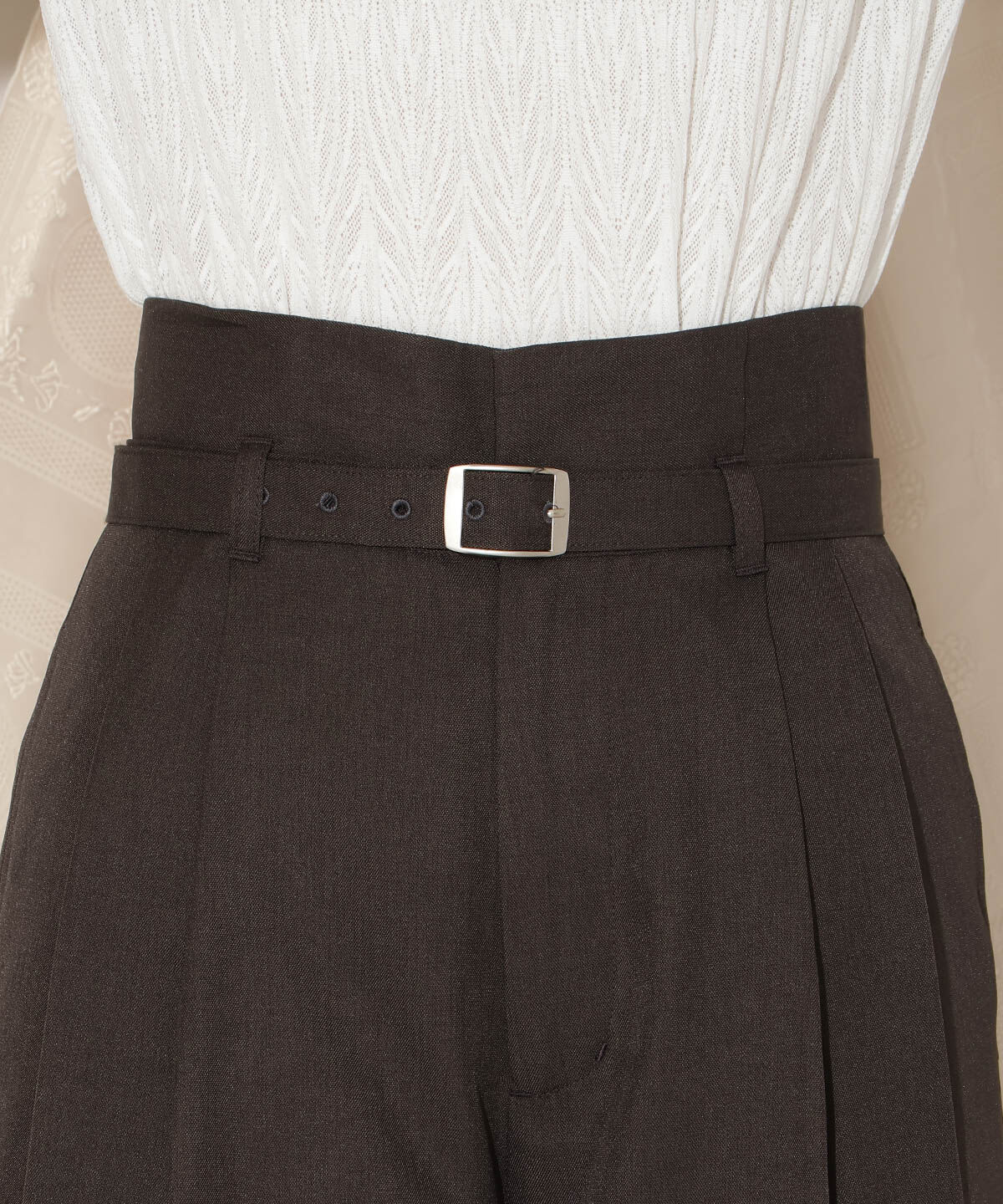 WILLSELECTION「ベルト付きタックワイドパンツ」|その他|