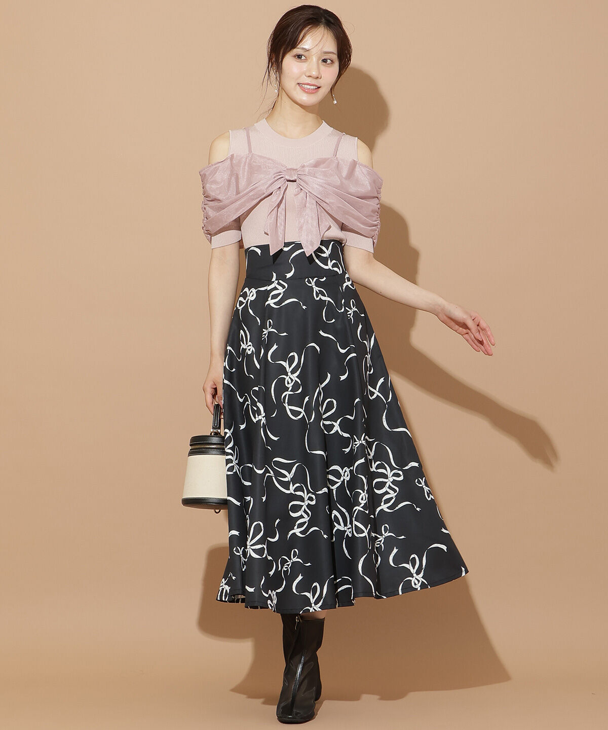 WILLSELECTION「チュールオフショルリブニット」|ニット・セーター|